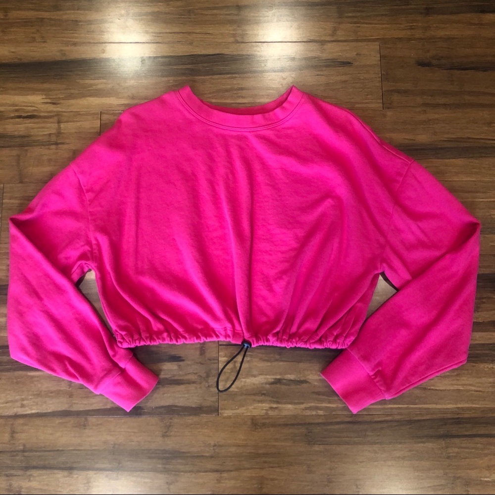 Cropped Hot Pink Sweatshirt
